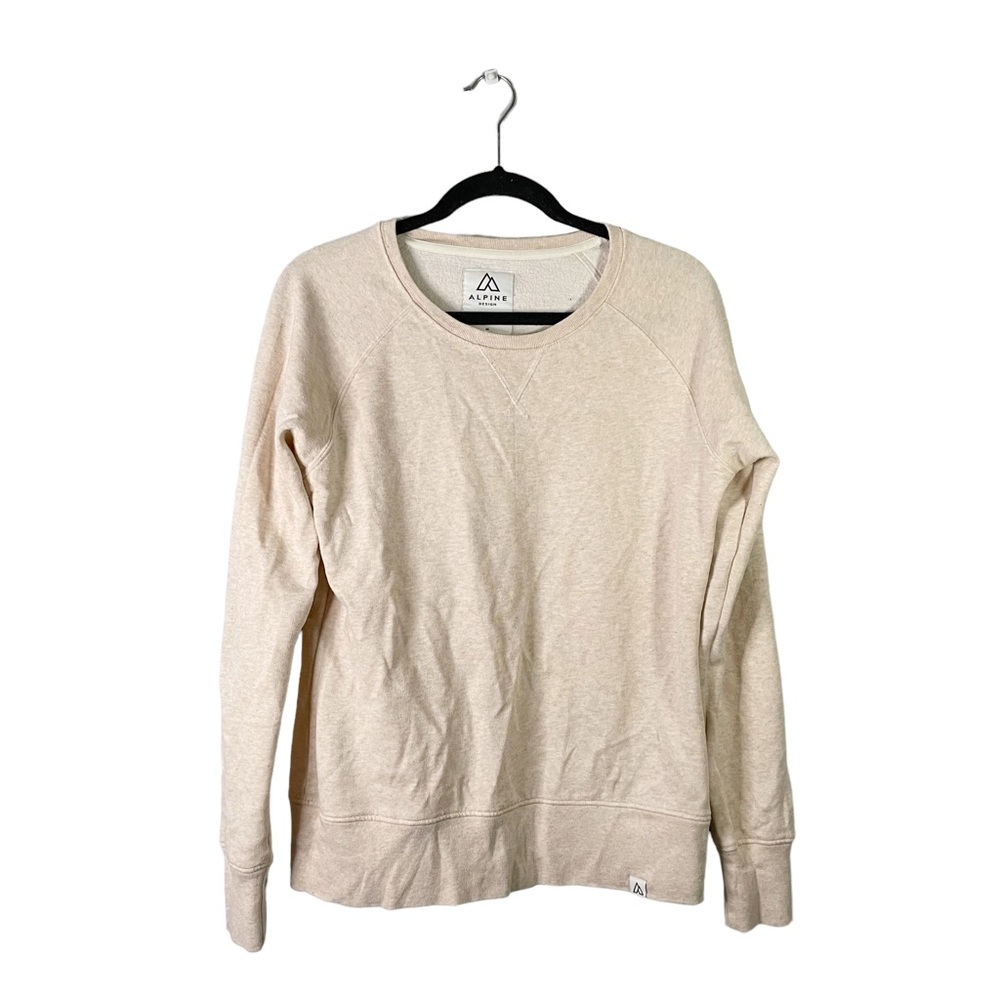 Alpine Design “Sunrise Chaser” Cream Lightweight Crewneck Sweatshirt Size Medium